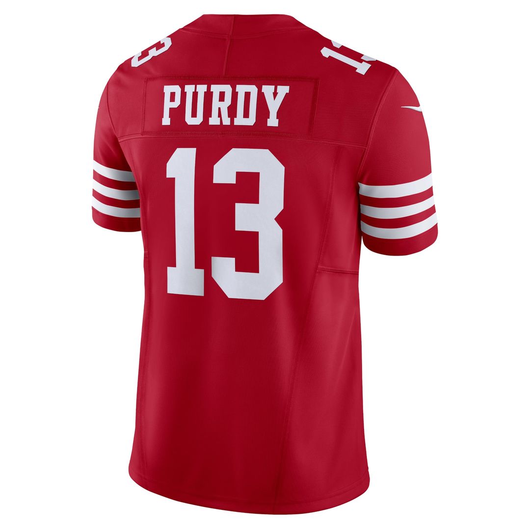 Men's Nike San Francisco 49ers Brock Purdy Scarlet Vapor F.U.S.E. Limited NFL Jersey