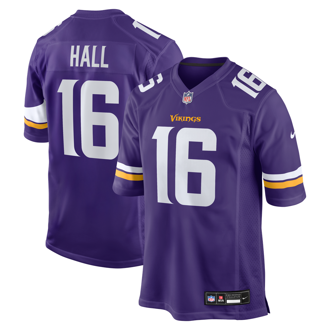 Men's Nike Minnesota Vikings Jaren Hall Purple Game NFL Jersey