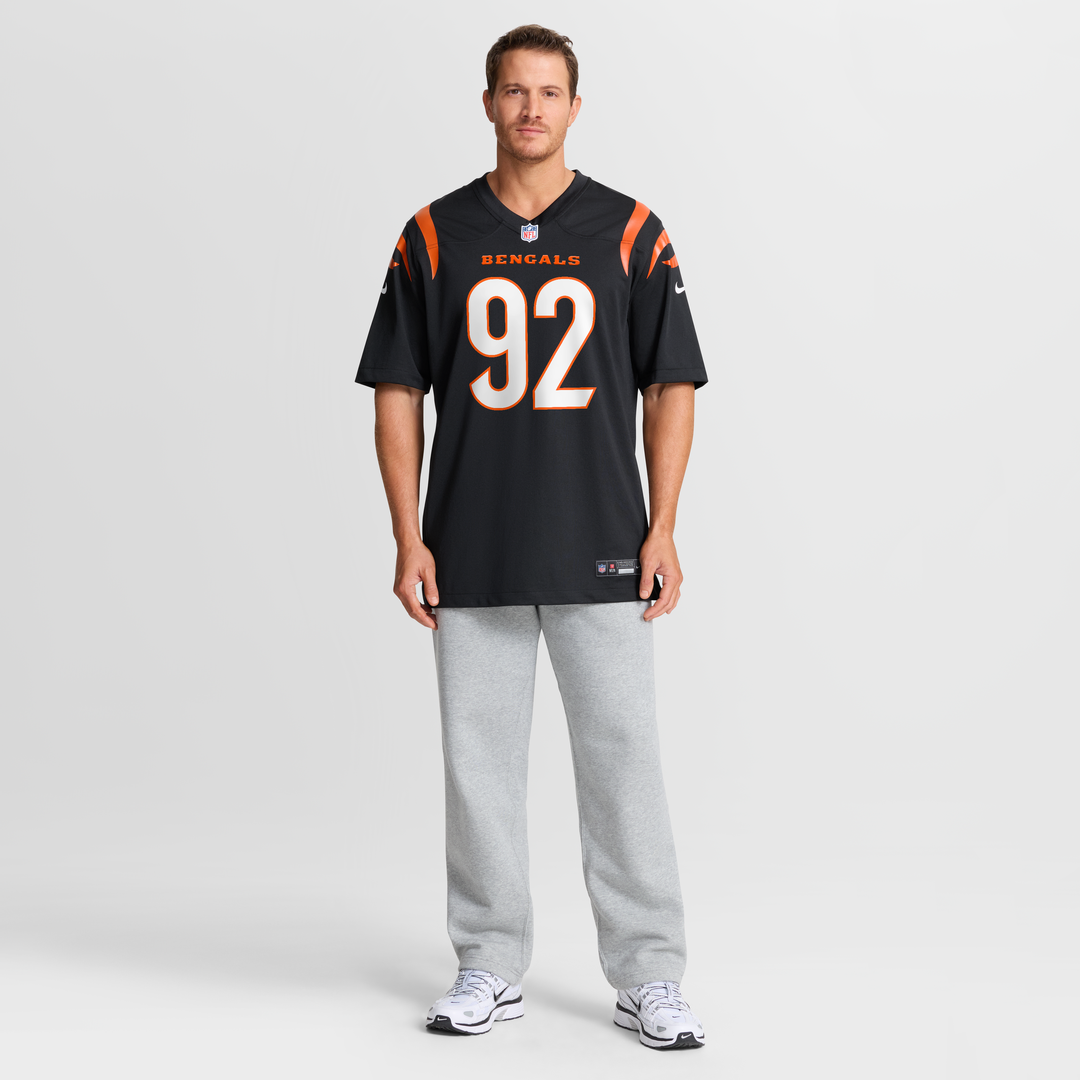 Men's Nike Cincinnati Bengals B.J. Hill Black Game NFL Jersey