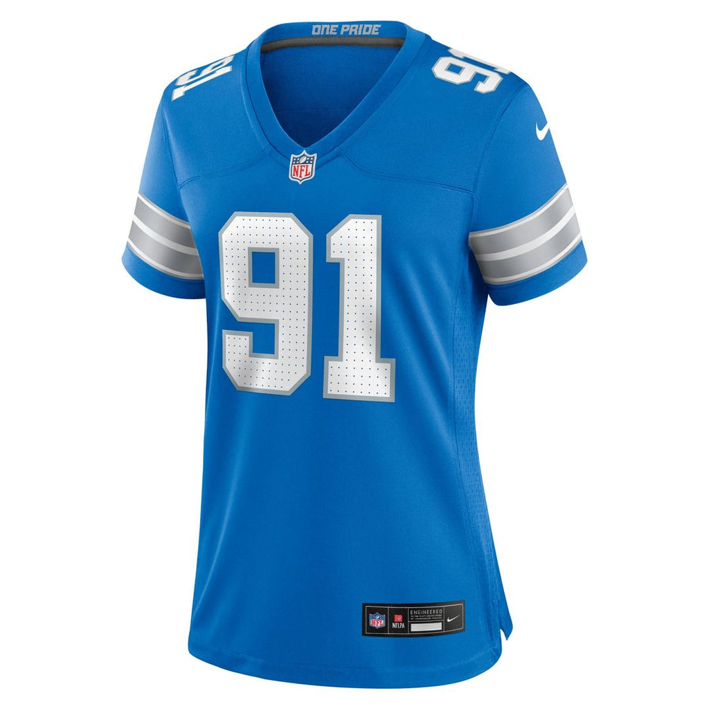 Women's Nike Detroit Lions Tyleik Williams Blue Team Game NFL Jersey