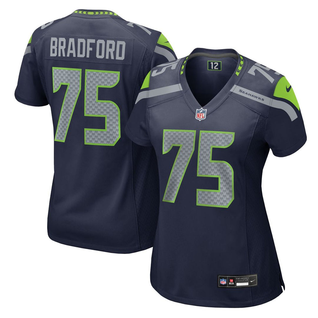 Women's Nike Seattle Seahawks Anthony Bradford College Navy Team Game NFL Jersey