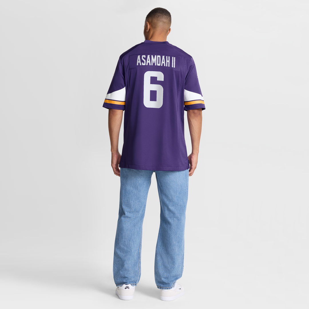 Men's Nike Minnesota Vikings Brian Asamoah II Purple Game NFL Jersey