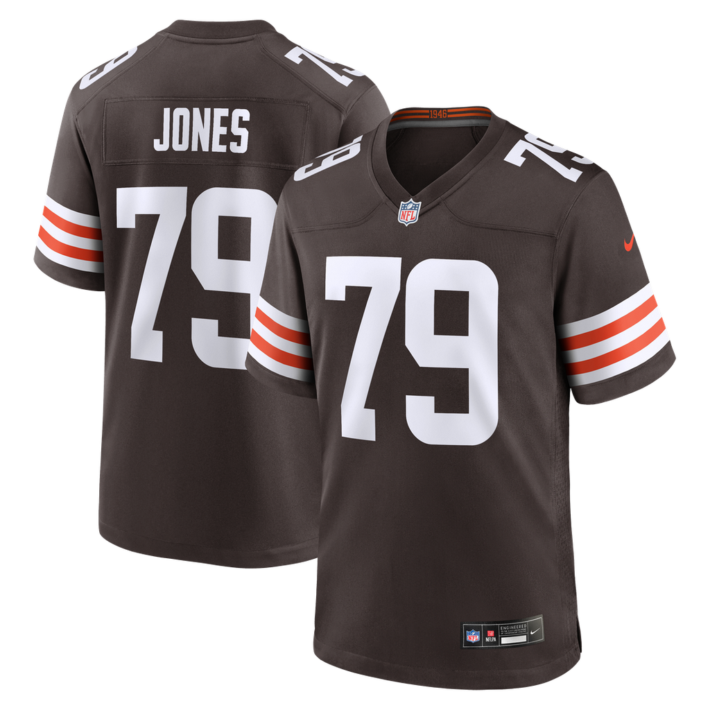 Men's Nike Cleveland Browns Dawand Jones Brown Team Game NFL Jersey