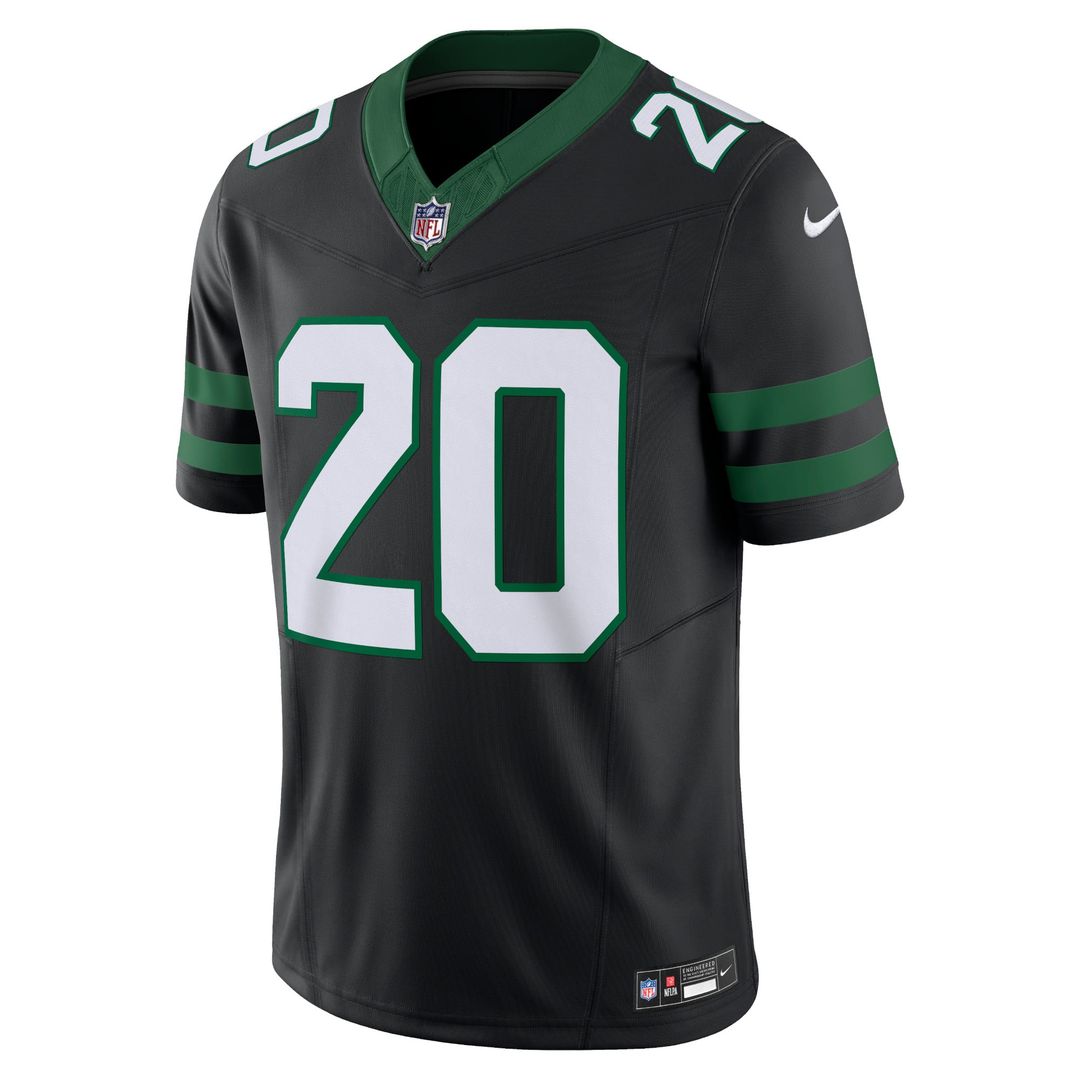 Men's Nike New York Jets Breece Hall Legacy Green Vapor F.U.S.E. Limited NFL Jersey