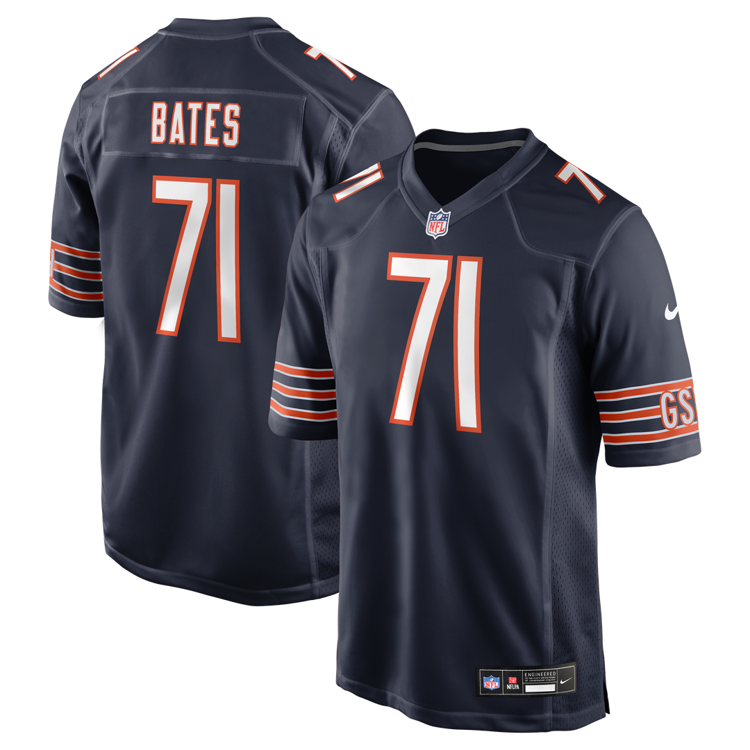 Men's Nike Chicago Bears Ryan Bates Navy Game NFL Jersey