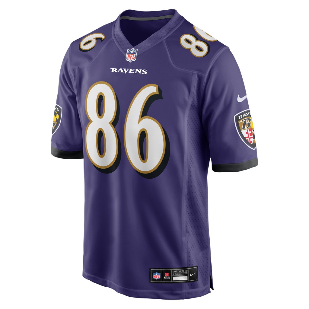 Men's Nike Baltimore Ravens Cornelius Johnson Purple Team Game NFL Jersey