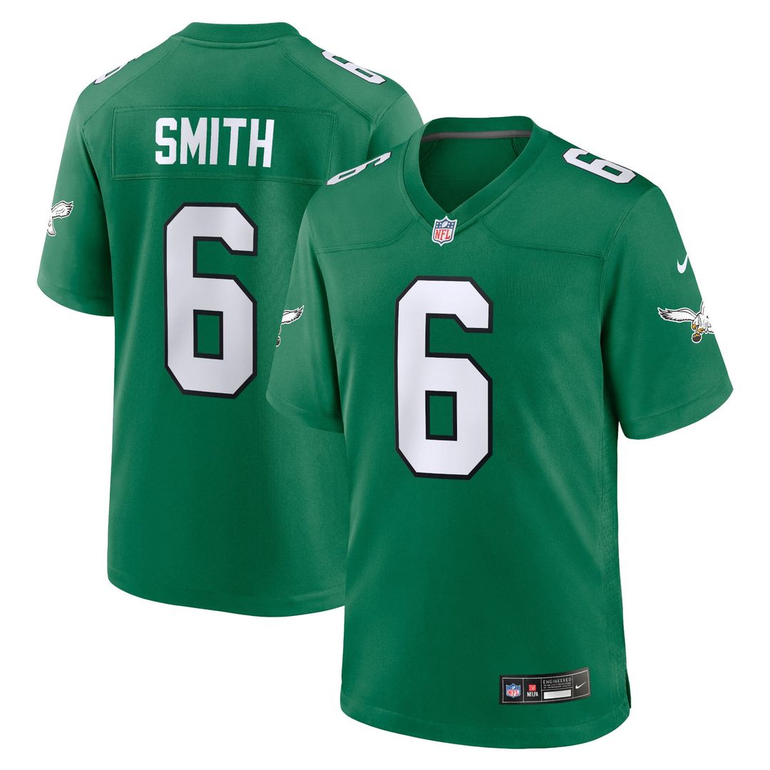 Youth Nike Philadelphia Eagles DeVonta Smith Kelly Green Game NFL Jersey