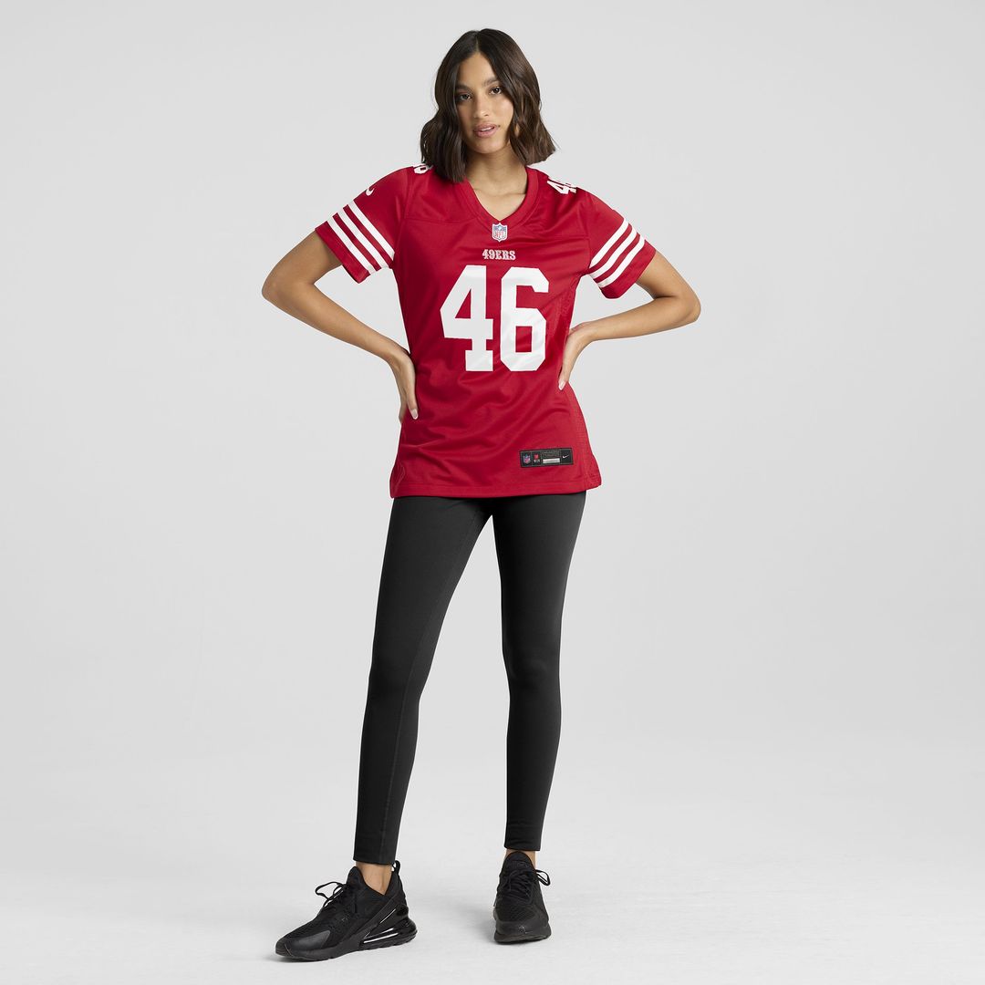 Women's Nike San Francisco 49ers Jon Weeks Scarlet Team Game NFL Jersey