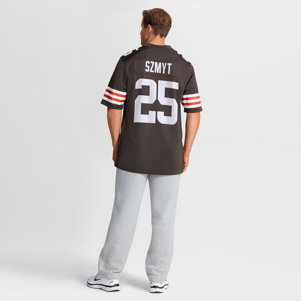 Men's Nike Cleveland Browns Andre Szmyt Brown Team Game NFL Jersey