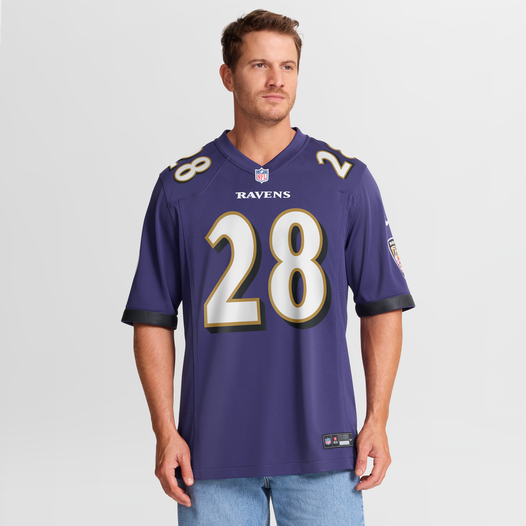 Men's Nike Baltimore Ravens Taven Bryan Purple Team Game NFL Jersey