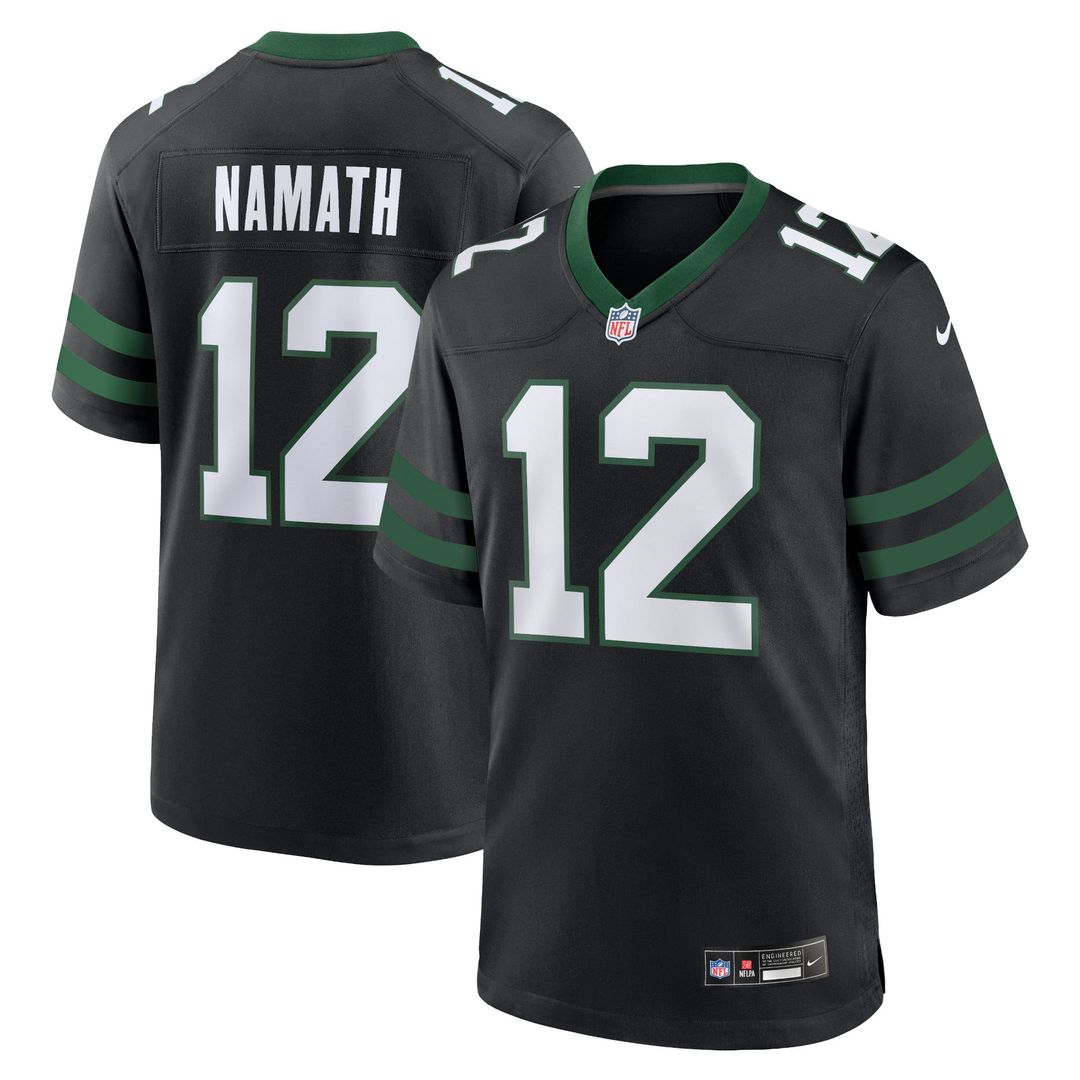 Men's Nike New York Jets Joe Namath White Classic Alternate Retired Player Game NFL Jersey