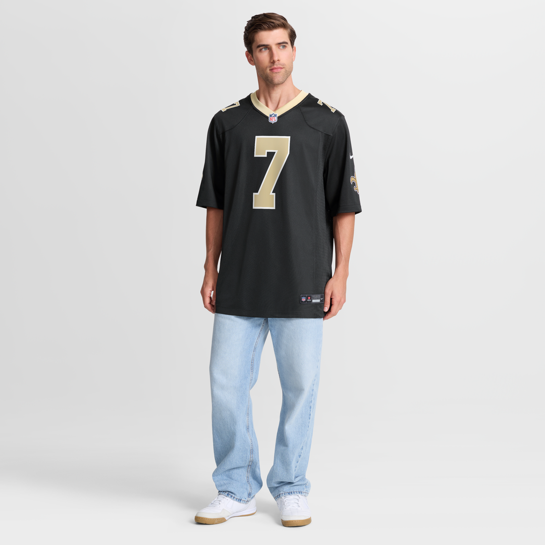 Men's Nike New Orleans Saints Taysom Hill Black Game NFL Jersey