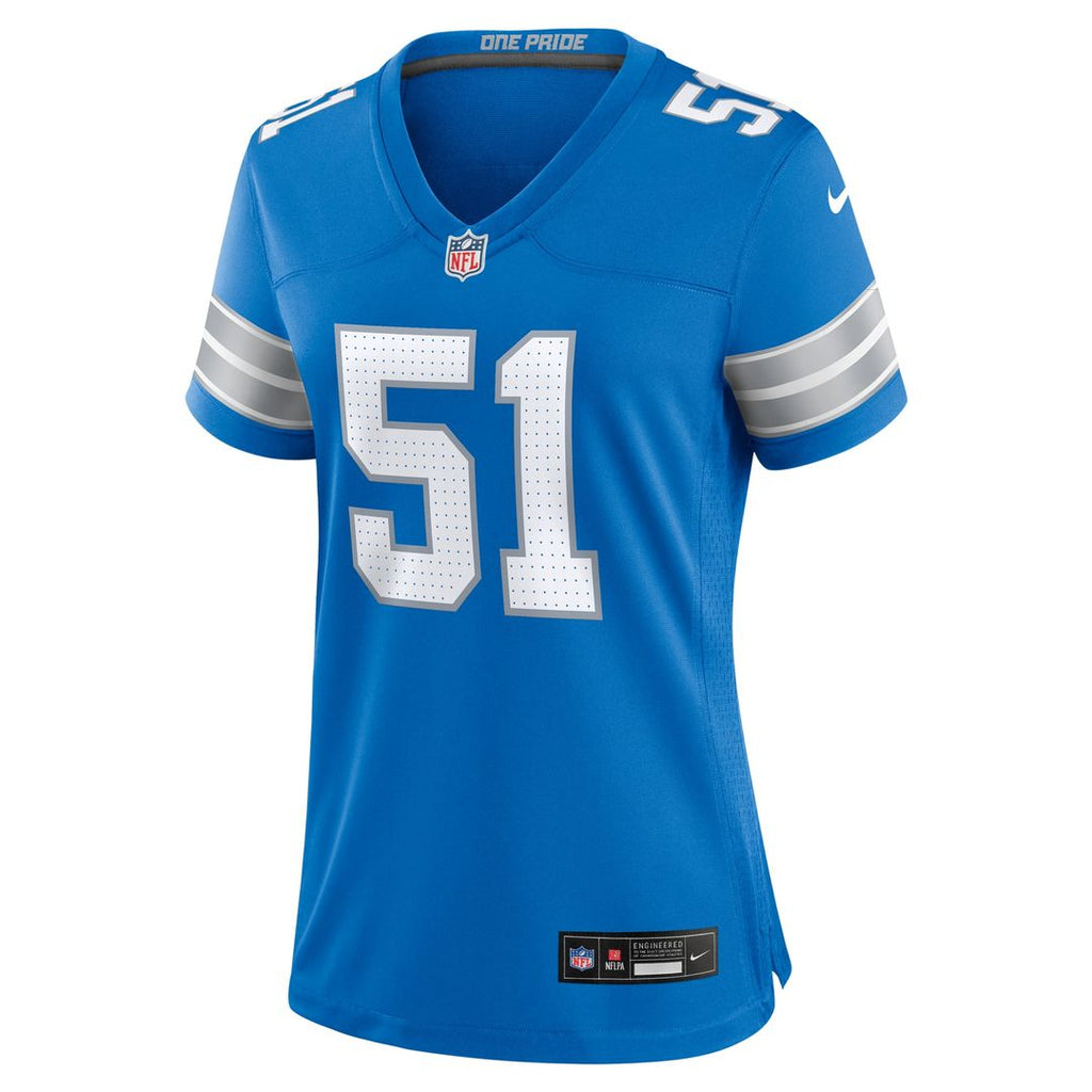 Women's Nike Detroit Lions Ben Niemann Blue Team Game NFL Jersey