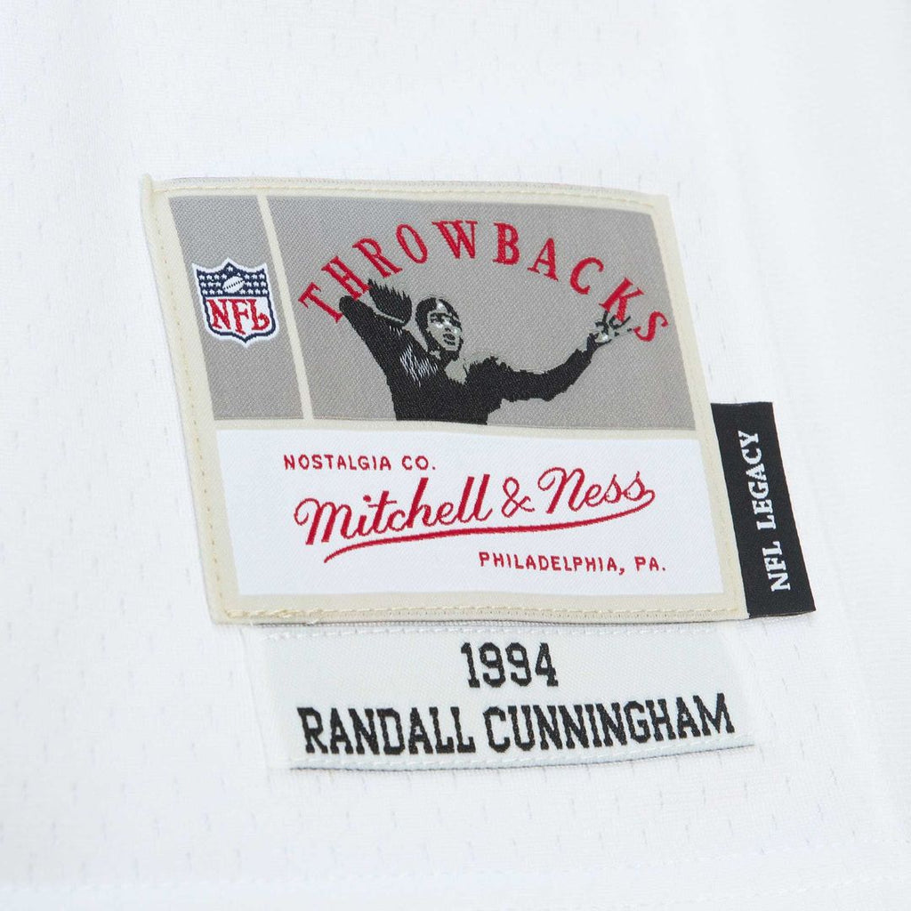 Men's Mitchell & Ness Philadelphia Eagles Randall Cunningham White Legacy Replica NFL Jersey