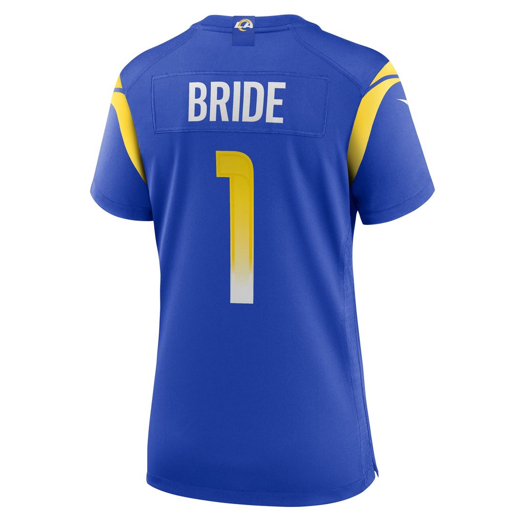 Women's Nike Los Angeles Rams Number 1 Bride Royal Game NFL Jersey