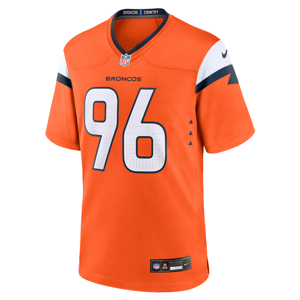 Men's Nike Denver Broncos Eyioma Uwazurike Orange Team Game NFL Jersey