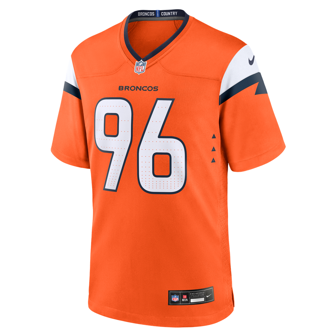 Men's Nike Denver Broncos Eyioma Uwazurike Orange Team Game NFL Jersey