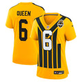 Women's Nike Pittsburgh Steelers Patrick Queen Gold Alternate 1933 Throwback Game NFL Jersey