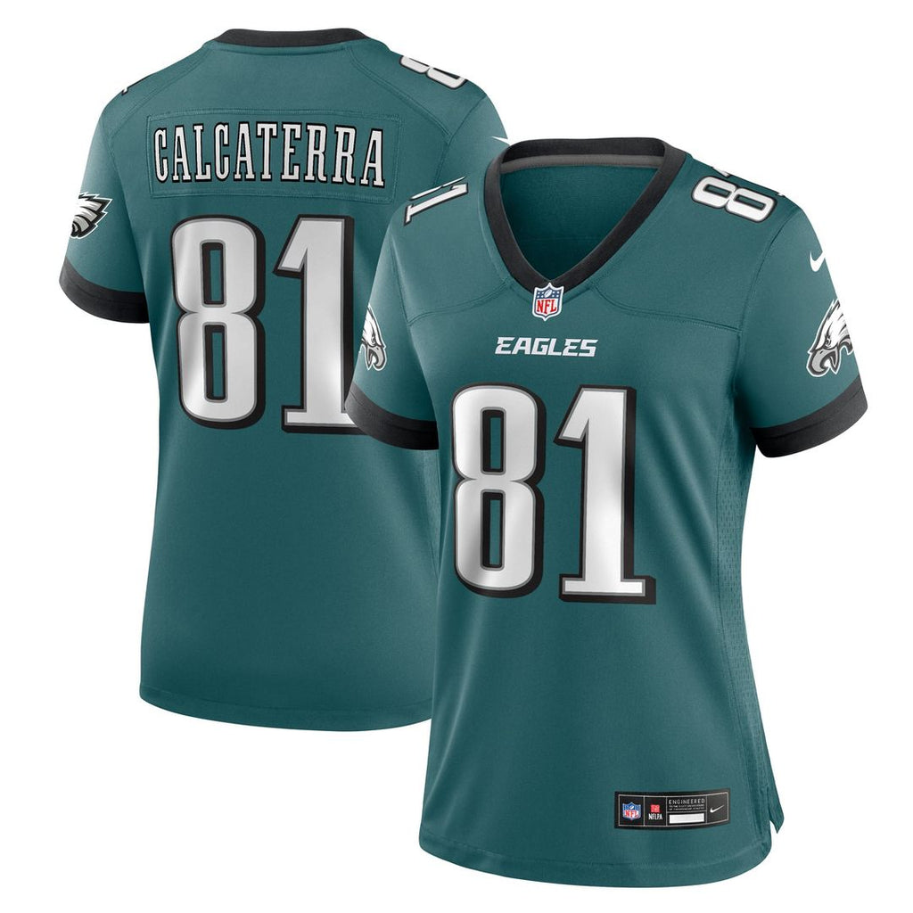 Women's Nike Philadelphia Eagles Grant Calcaterra Midnight Green Team Game NFL Jersey