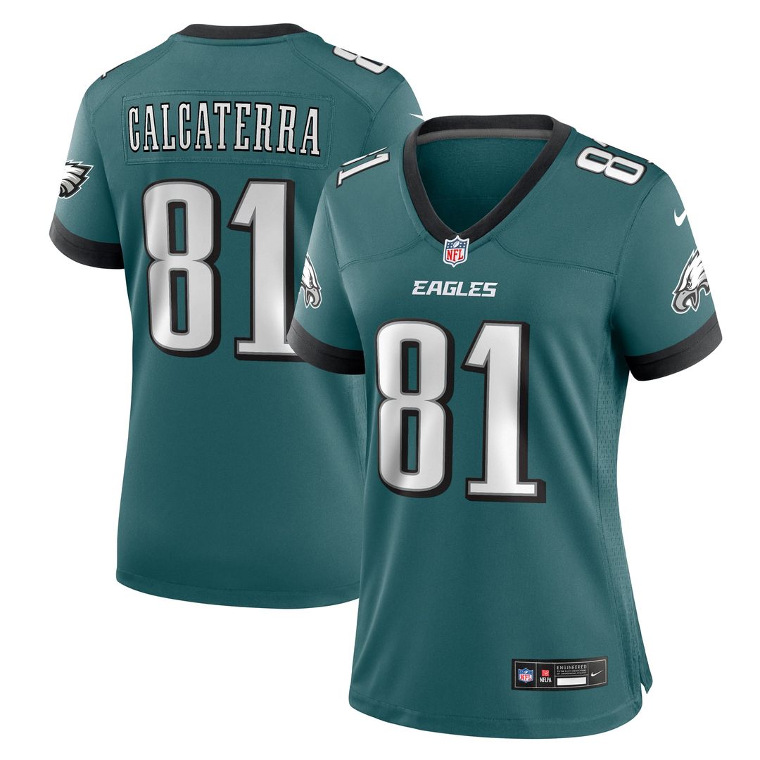 Women's Nike Philadelphia Eagles Grant Calcaterra Midnight Green Team Game NFL Jersey