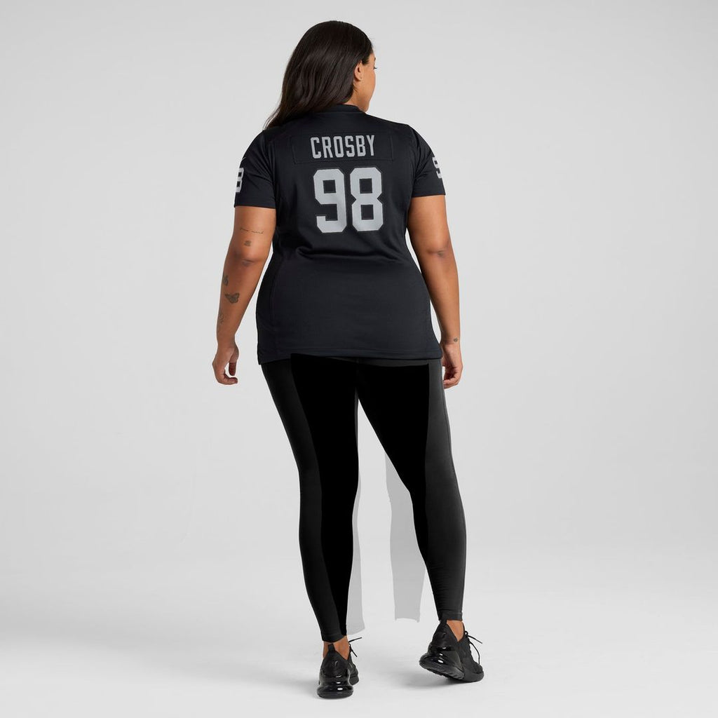 Women's Nike Las Vegas Raiders Maxx Crosby White Game NFL Jersey