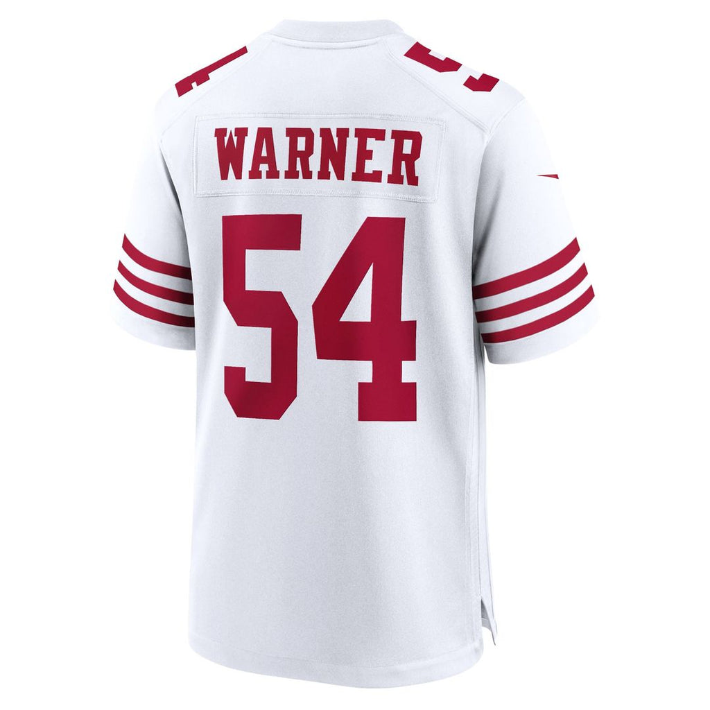Men's Nike San Francisco 49ers Fred Warner White Team Game Player NFL Jersey