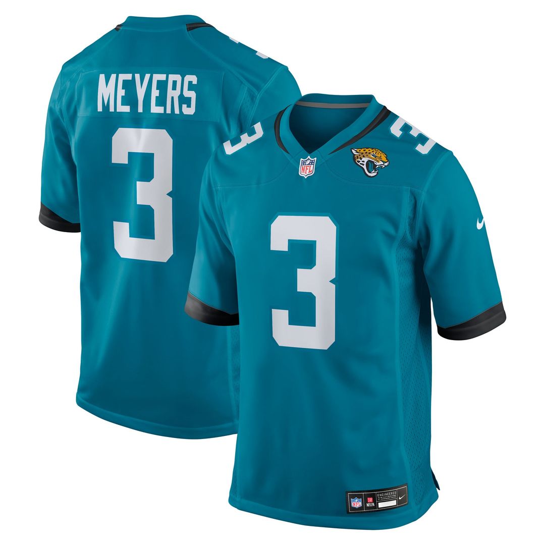 Men's Nike Jacksonville Jaguars Jakobi Meyers Black Alternate Game NFL Jersey