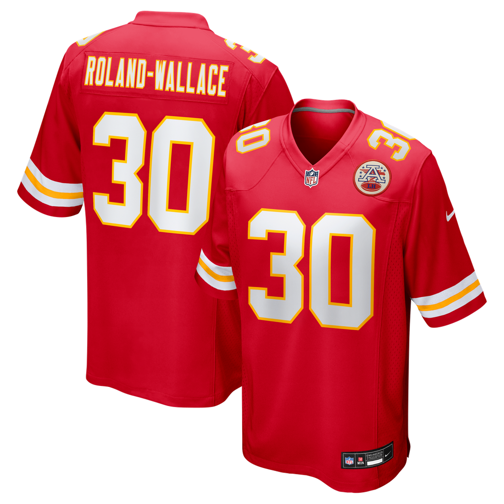 Men's Nike Kansas City Chiefs Chris Roland-Wallace Red Game NFL Jersey