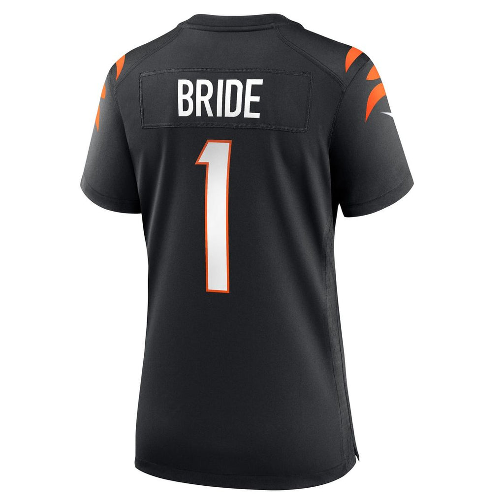 Women's Nike Cincinnati Bengals Number 1 Bride Black Game NFL Jersey