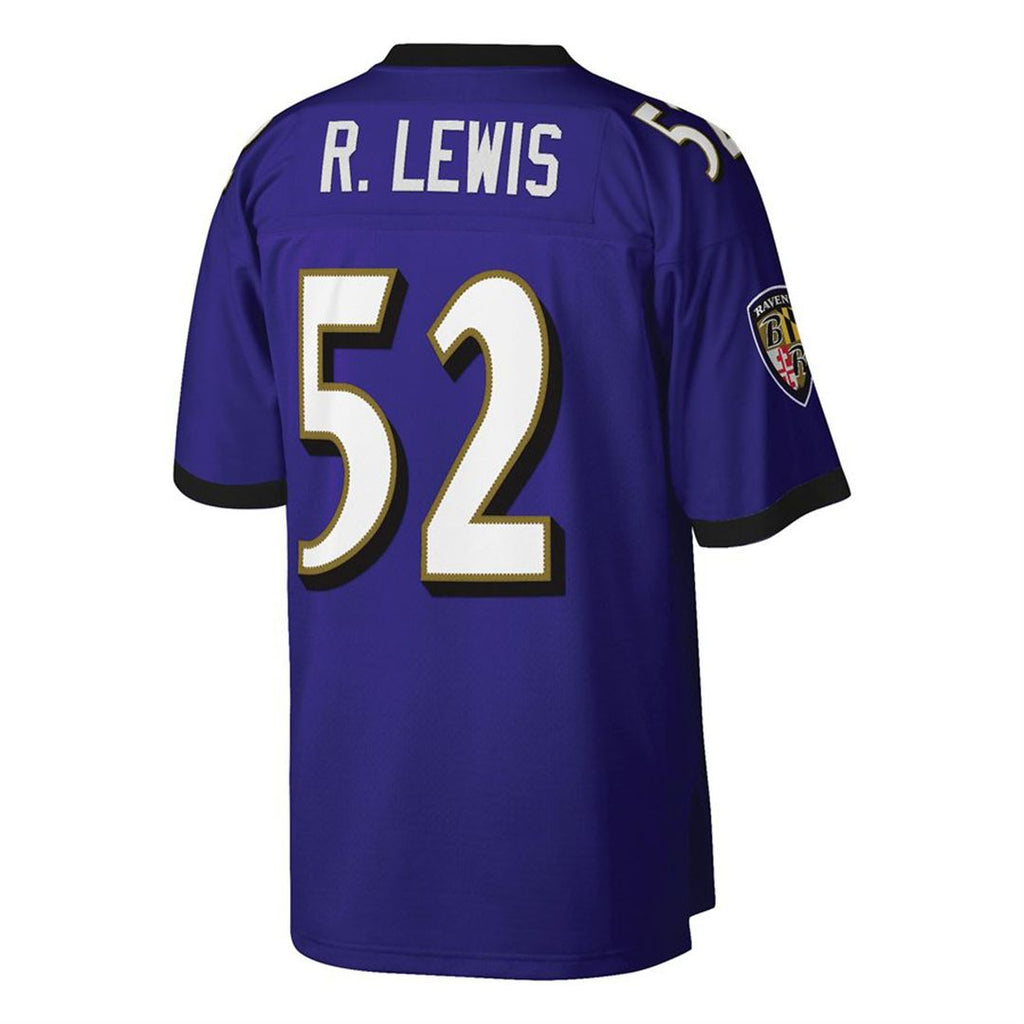 Men's Big & Tall Mitchell & Ness Baltimore Ravens Ray Lewis Purple 2000 Retired Player Replica NFL Jersey