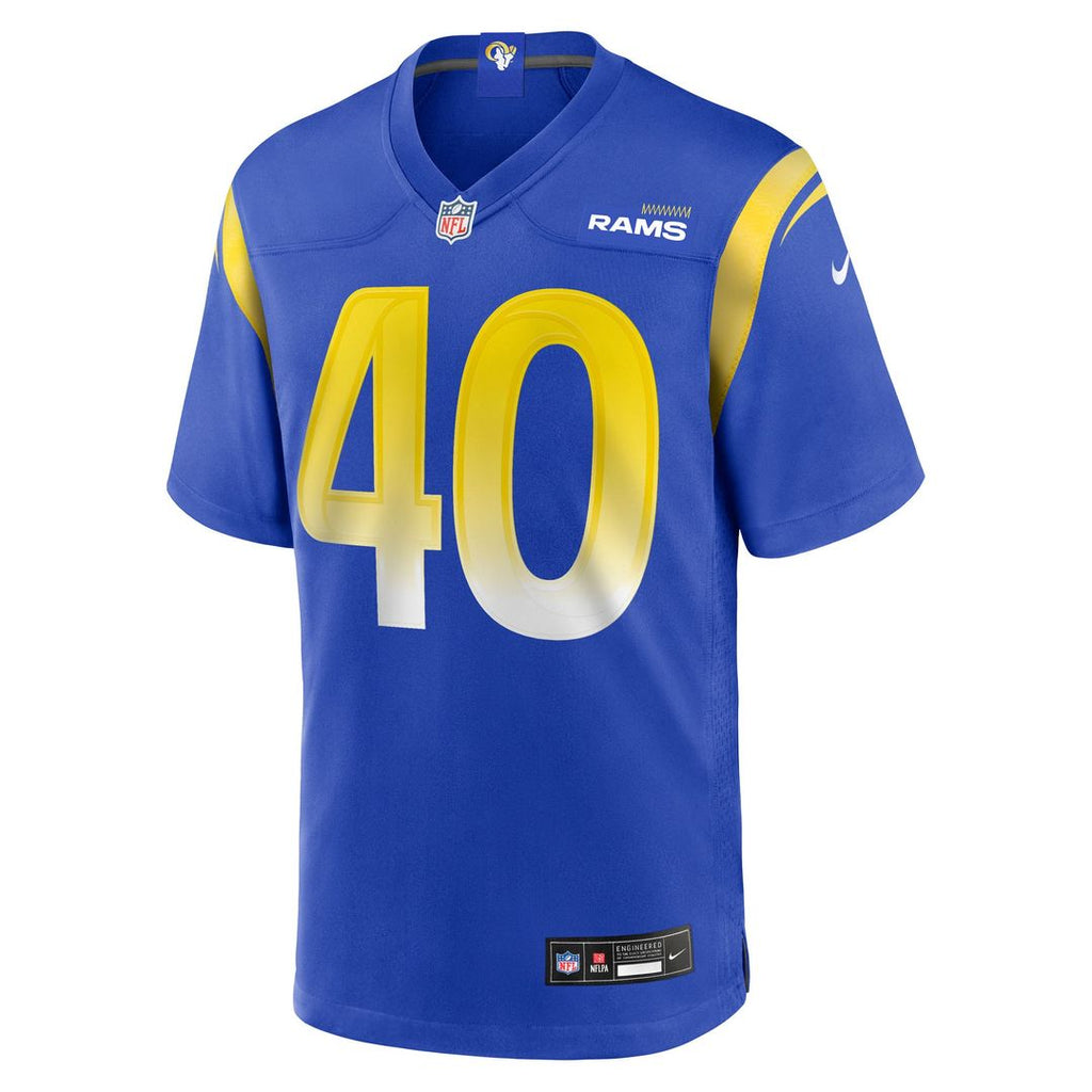 Men's Nike Los Angeles Rams Jesse Luketa Royal Team Game NFL Jersey