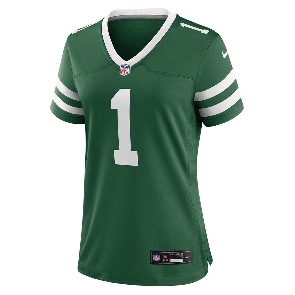 Women's Nike New York Jets Number 1 Bride Legacy Green Game NFL Jersey