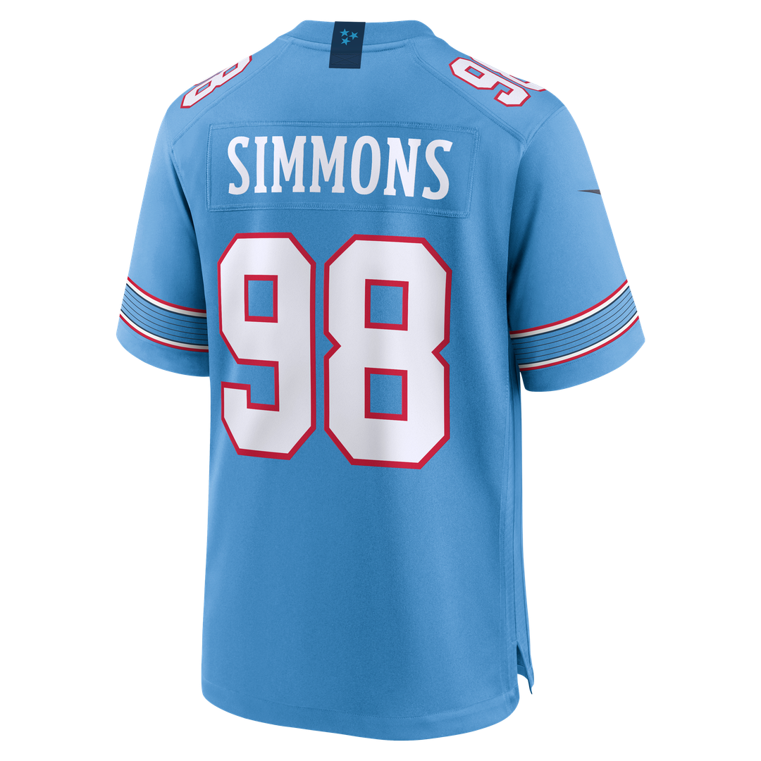 Men's Nike Tennessee Titans Jeffery Simmons White Game NFL Jersey