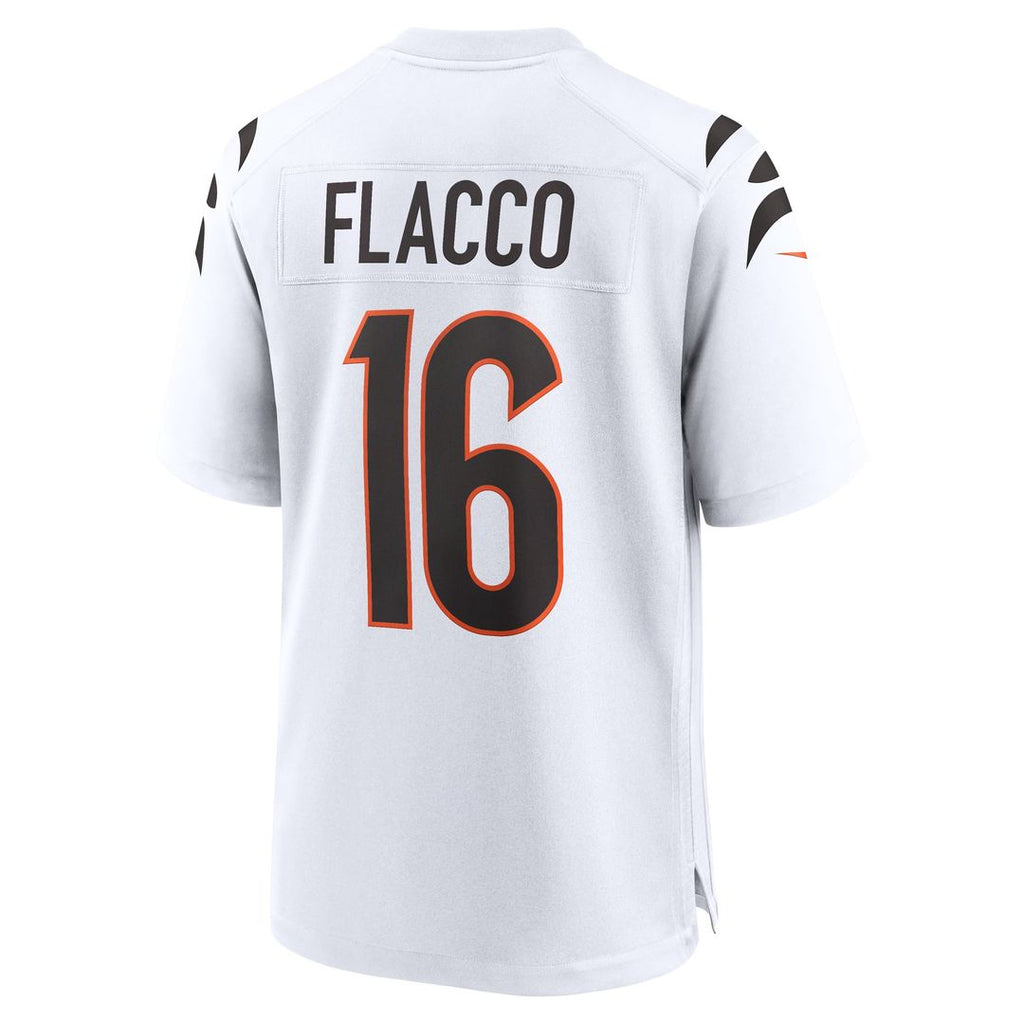 Men's Nike Cincinnati Bengals Joe Flacco White Game NFL Jersey