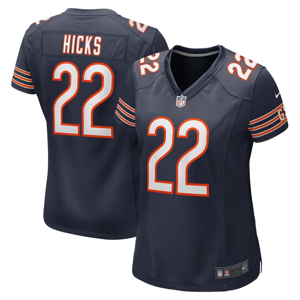 Women's Nike Chicago Bears Elijah Hicks Navy Team Game NFL Jersey