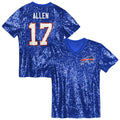 Girls' Youth Buffalo Bills Josh Allen Royal Sequin V-Neck Fashion NFL Jersey