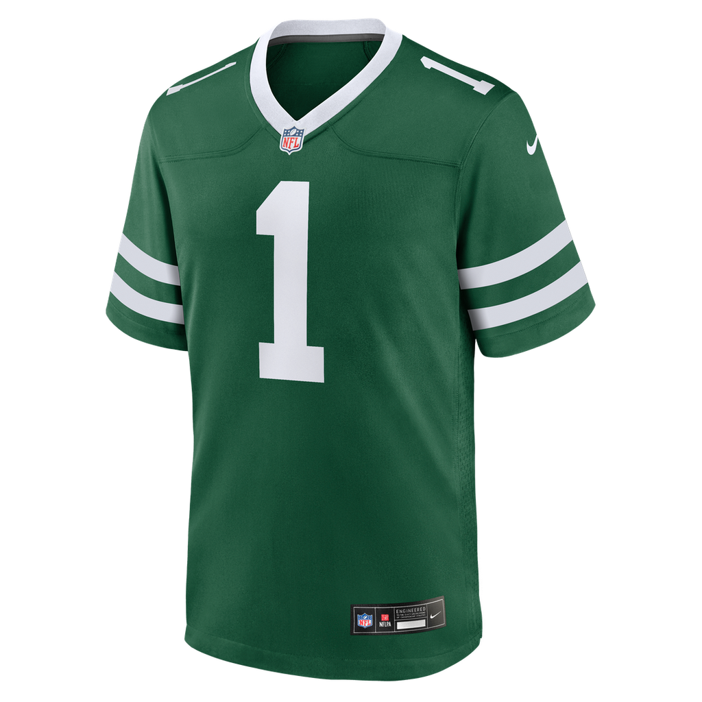 Men's Nike New York Jets David Bailey Legacy Green 2026 NFL Draft First Round Pick No. 2 Team Game NFL Jersey