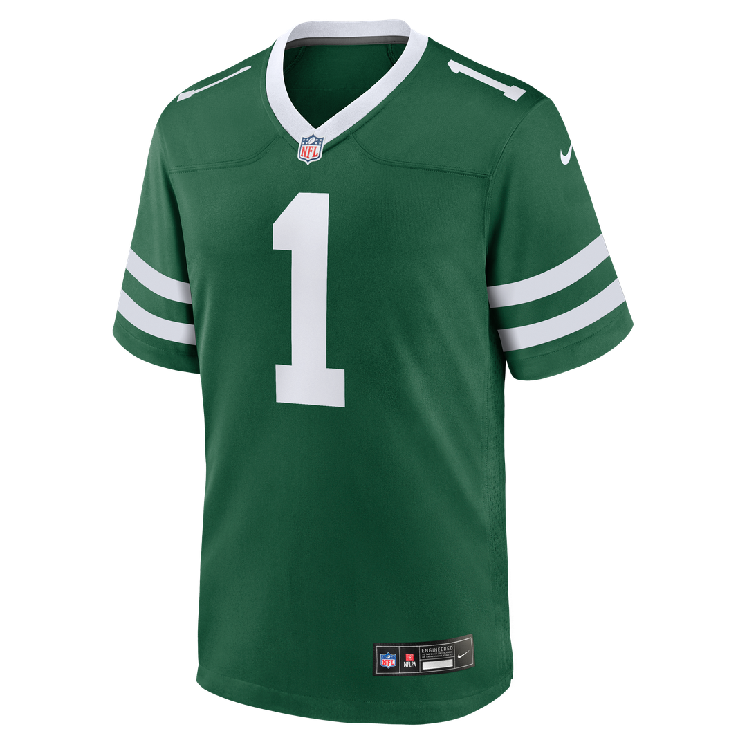Men's Nike New York Jets David Bailey Legacy Green 2026 NFL Draft First Round Pick No. 2 Team Game NFL Jersey