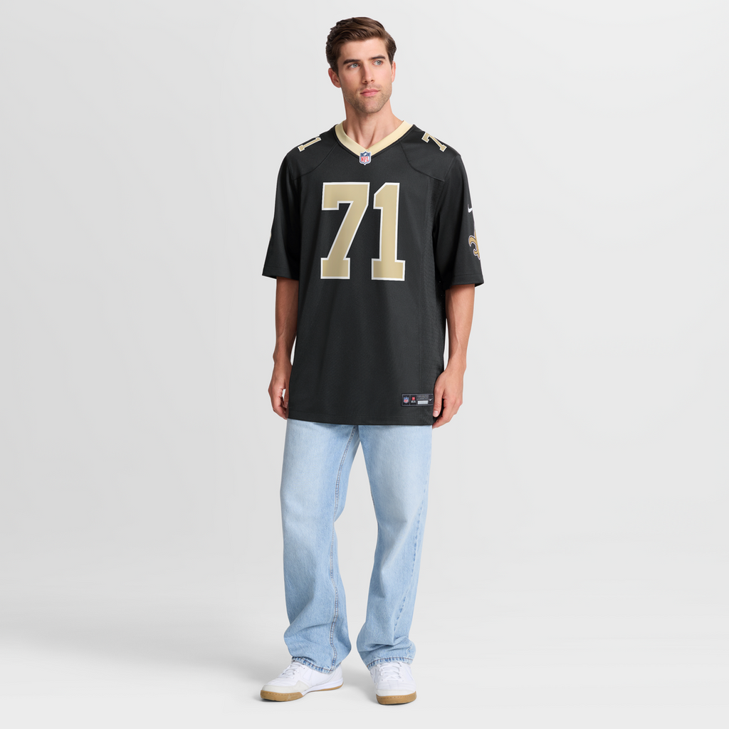 Men's Nike New Orleans Saints Kelvin Banks Jr. Black Game Player NFL Jersey