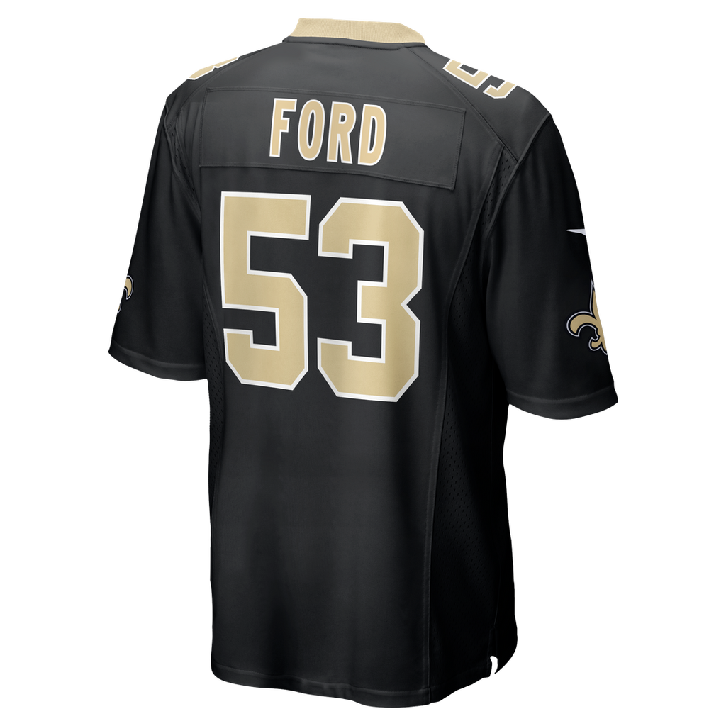 Men's Nike New Orleans Saints Jaylan Ford Black Game NFL Jersey