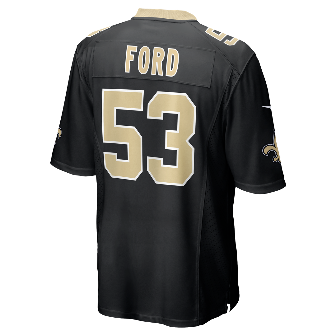 Men's Nike New Orleans Saints Jaylan Ford Black Game NFL Jersey