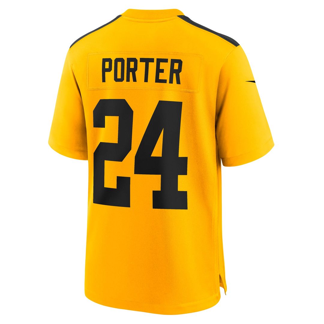 Men's Nike Pittsburgh Steelers Joey Porter Jr. Gold Alternate 1933 Throwback Game NFL Jersey