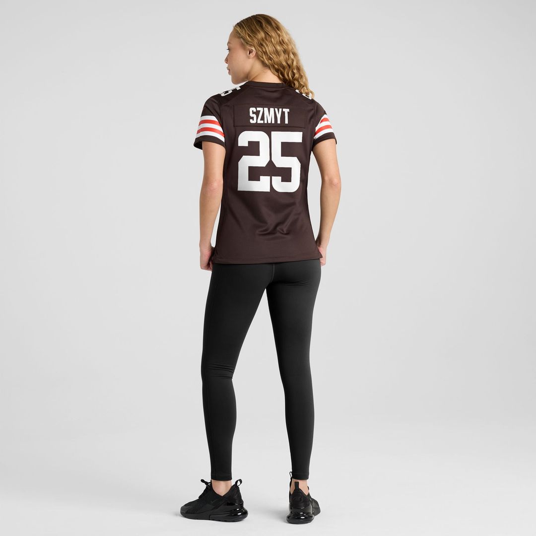 Women's Nike Cleveland Browns Andre Szmyt Brown Team Game NFL Jersey