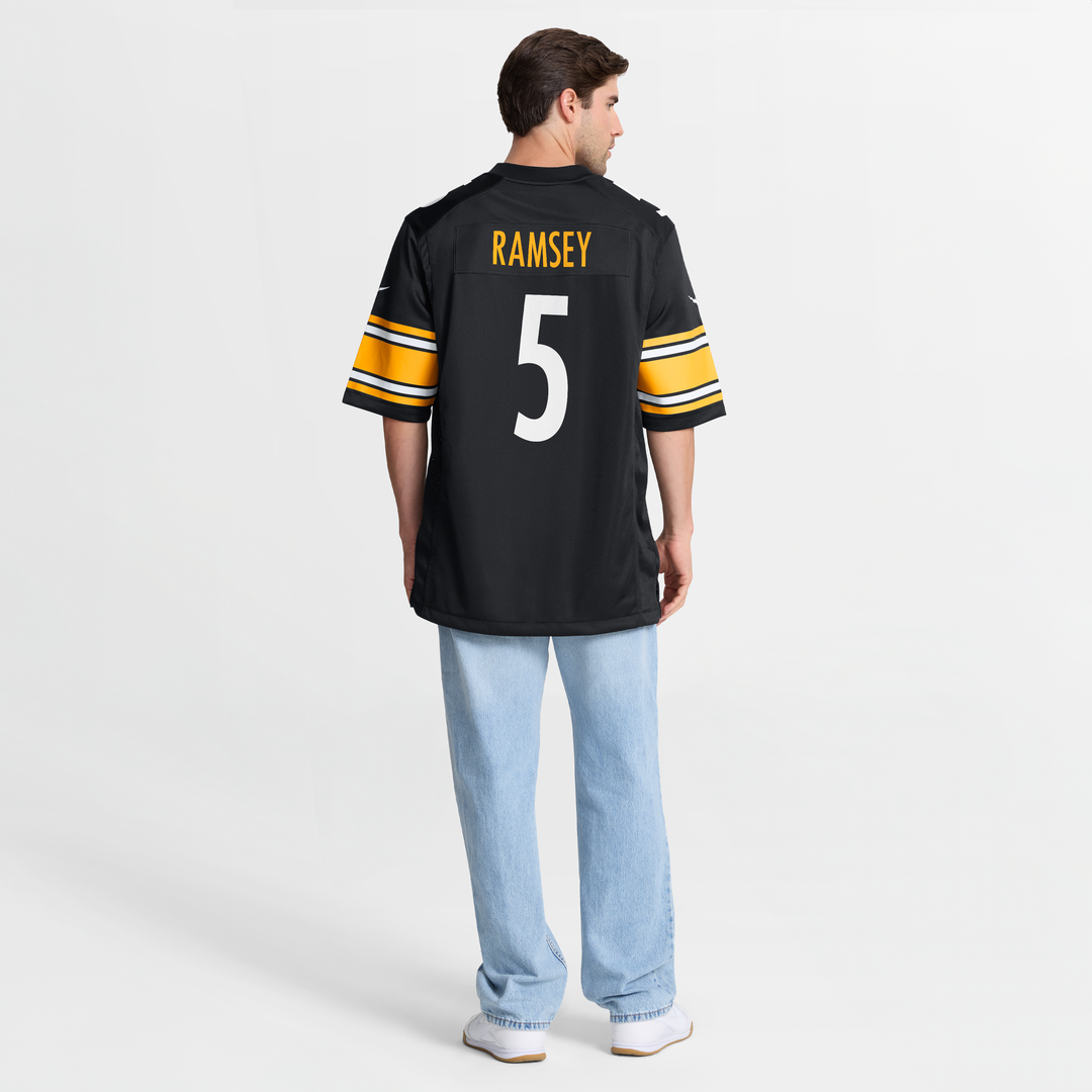 Men's Nike Pittsburgh Steelers Jalen Ramsey Black Team Game NFL Jersey