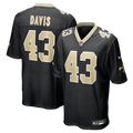 Men's Nike New Orleans Saints Michael Davis Black Team Game NFL Jersey