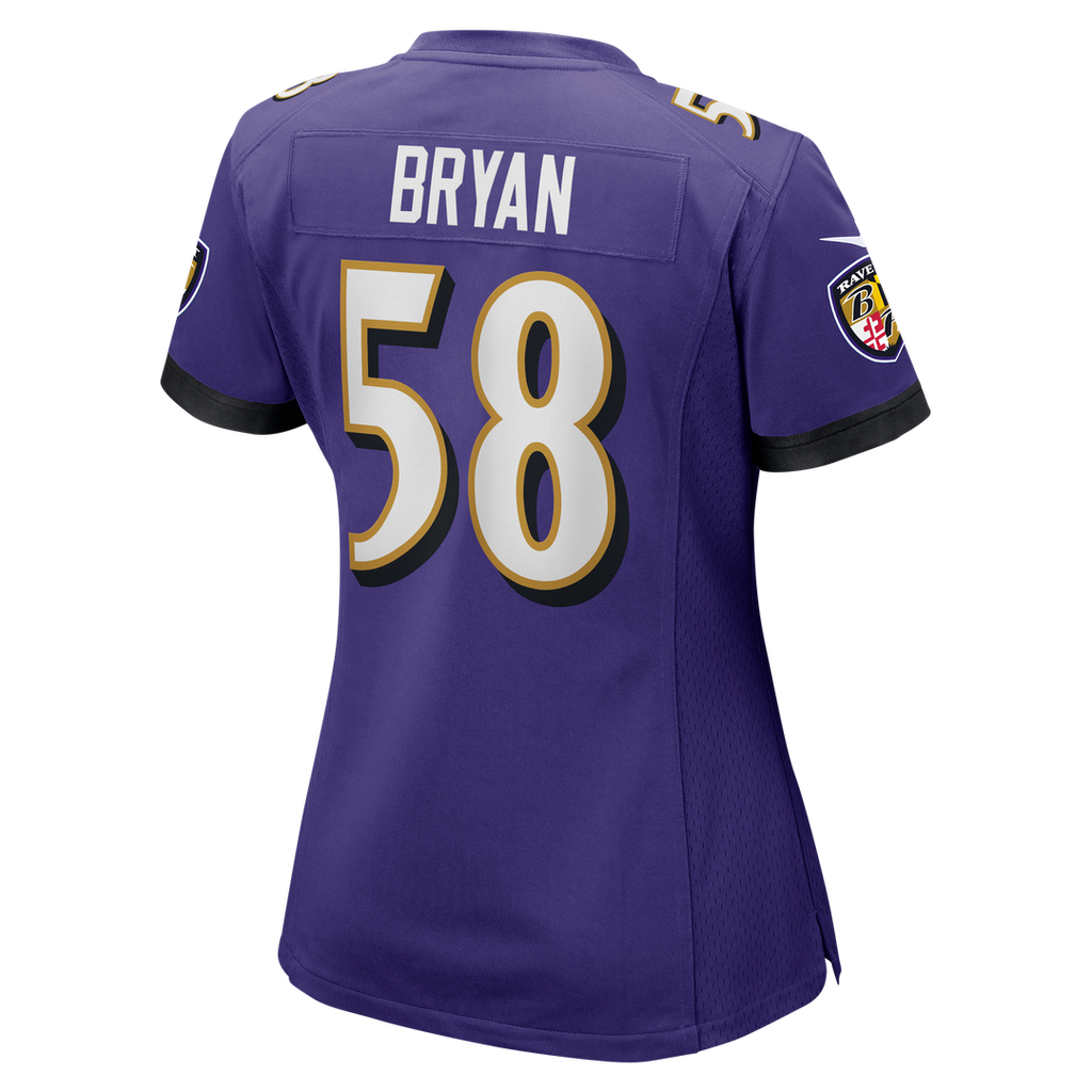 Women's Nike Baltimore Ravens Taven Bryan Purple Team Game NFL Jersey