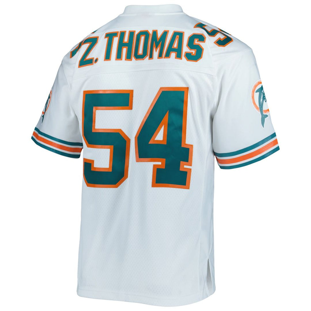 Men's Mitchell & Ness Miami Dolphins Zach Thomas Aqua Legacy Replica NFL Jersey