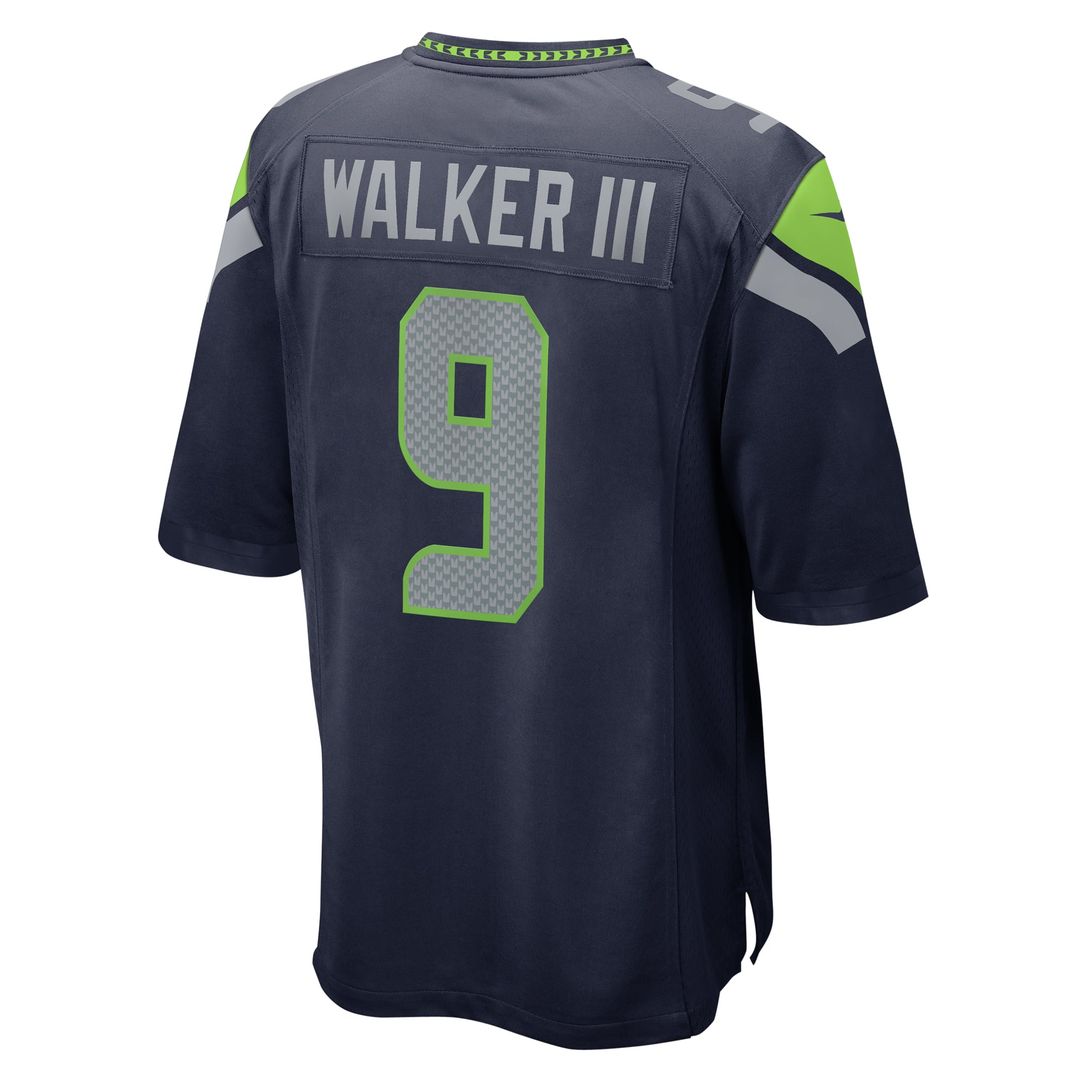 Men's Nike Seattle Seahawks Kenneth Walker III College Navy Team Game NFL Jersey