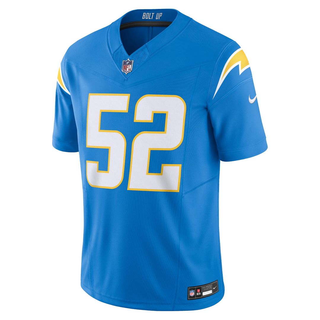 Men's Nike Los Angeles Chargers Khalil Mack Powder Blue Vapor F.U.S.E. Limited NFL Jersey