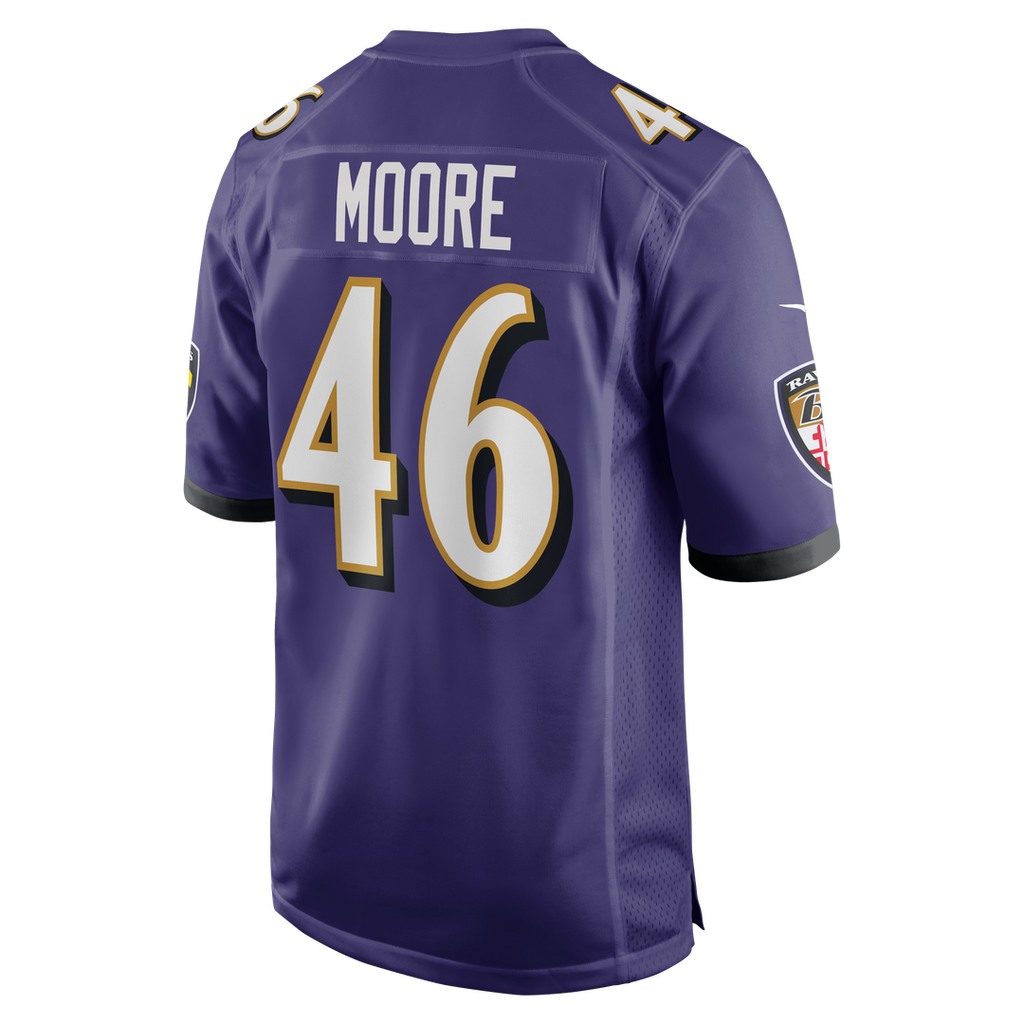 Men's Nike Baltimore Ravens Nick Moore Purple Game NFL Jersey